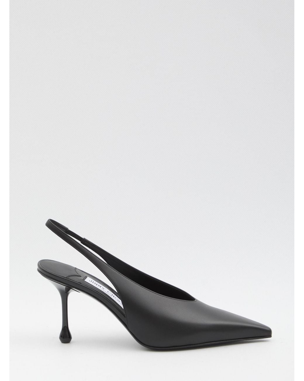 Jimmy Choo Black Isa Leather Slingback Pumps