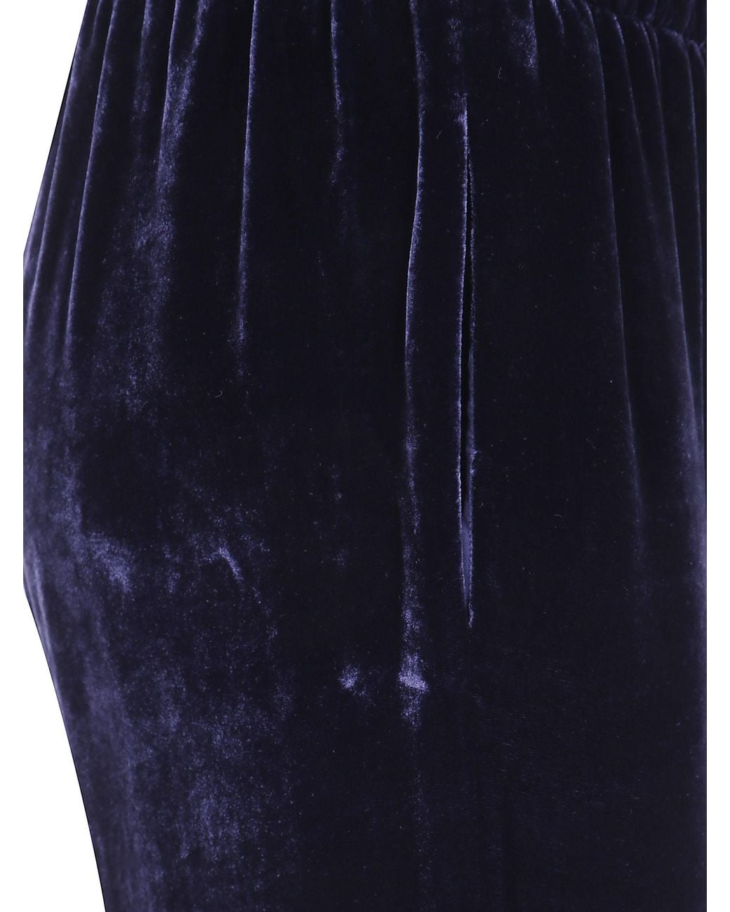Antonelli Blue "Tazio" Velvet Silk Trousers