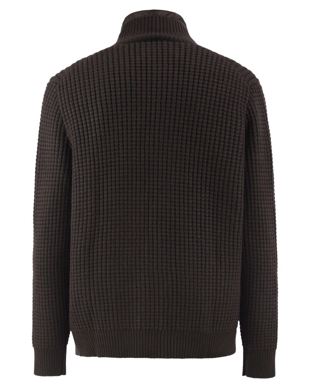 Fay Black Wool Cardigan With Removable Padded Gilet for men
