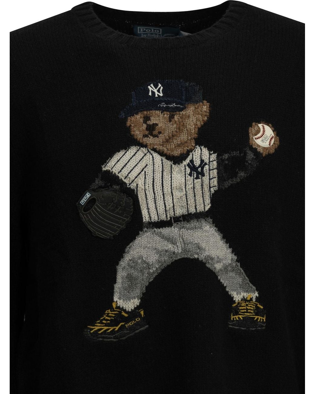 Polo Ralph Lauren Black "Polo Bear X Yankees" Crew-Neck Sweater for men