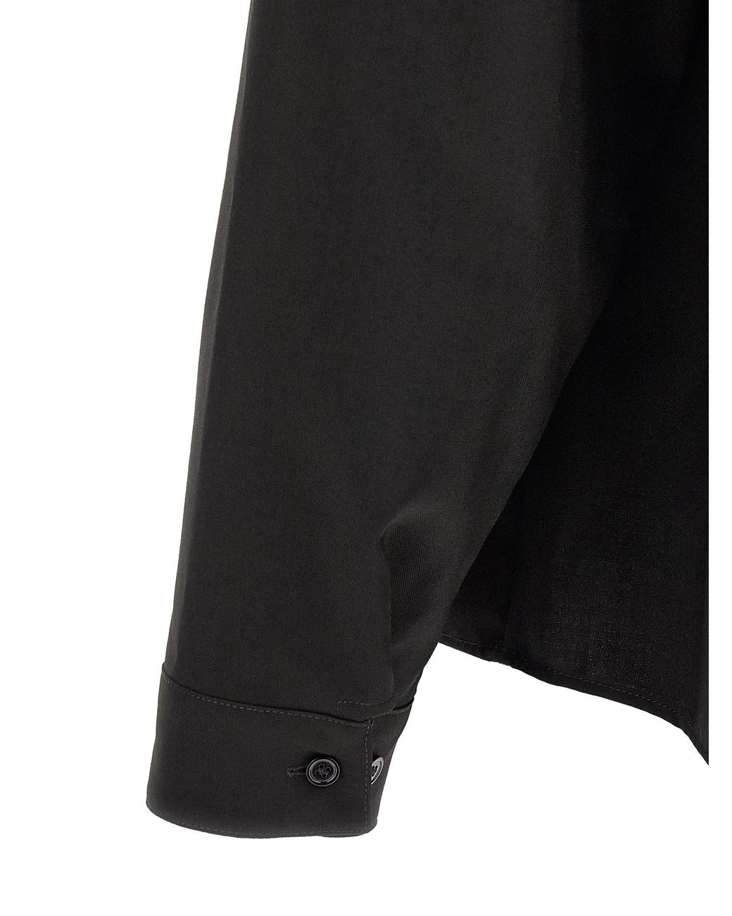 Marni Black Wool Shirt With Pocket for men
