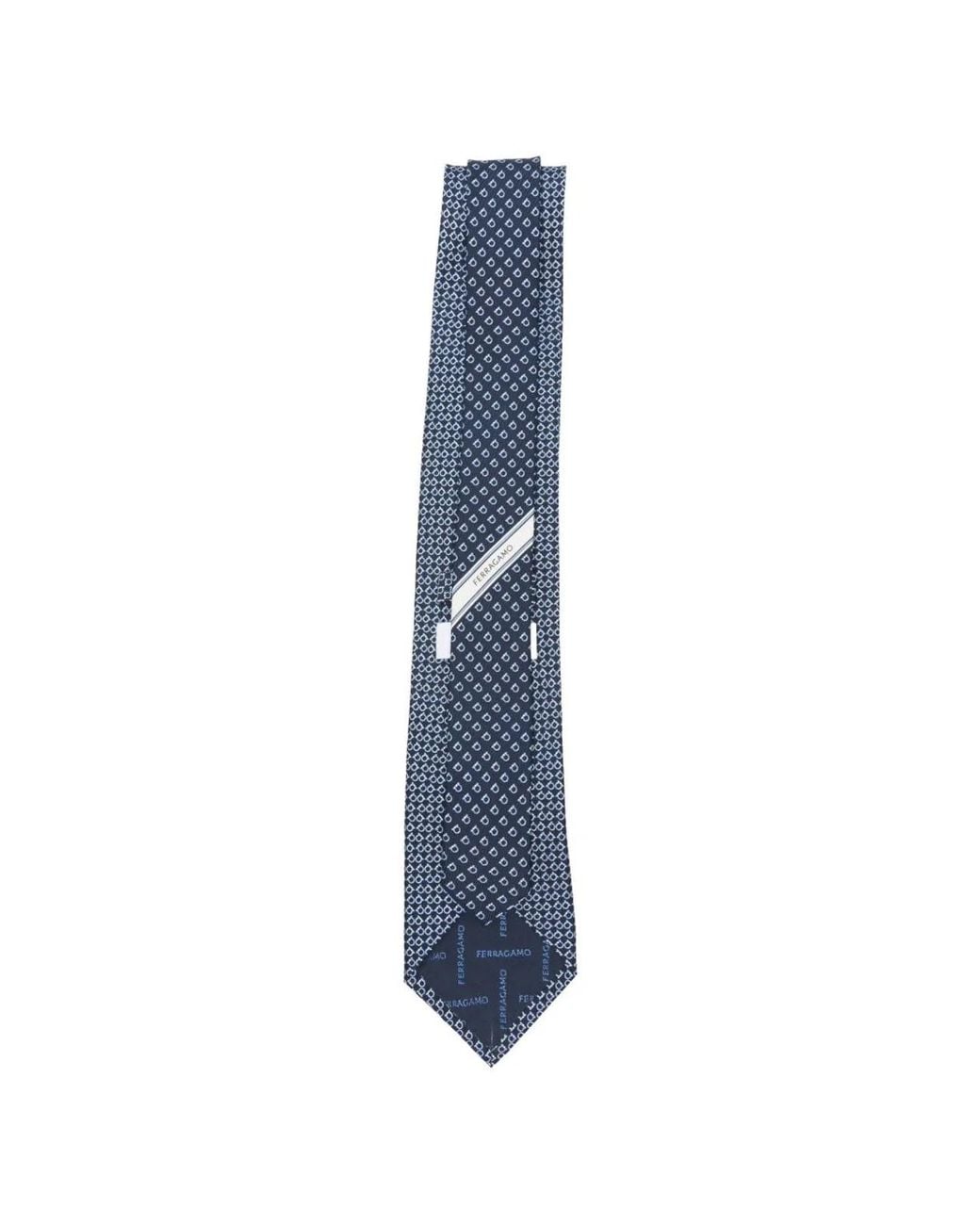 Ferragamo Blue Silk Tie for men
