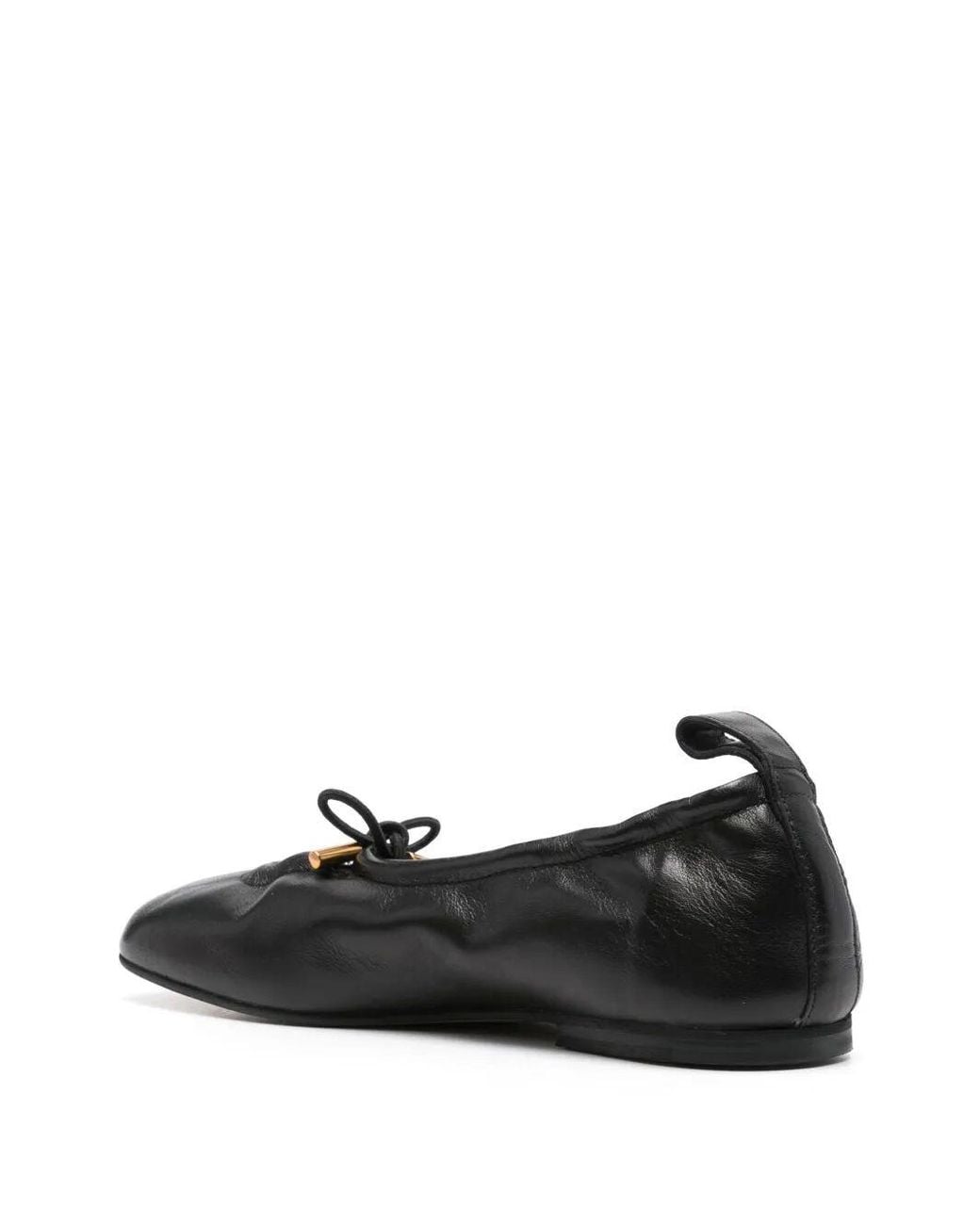 Alohas Black "Rosalind" Leather Ballet Flats