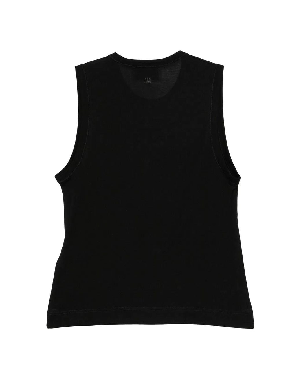 AMI Black Cotton Ami Coeur Tank Top