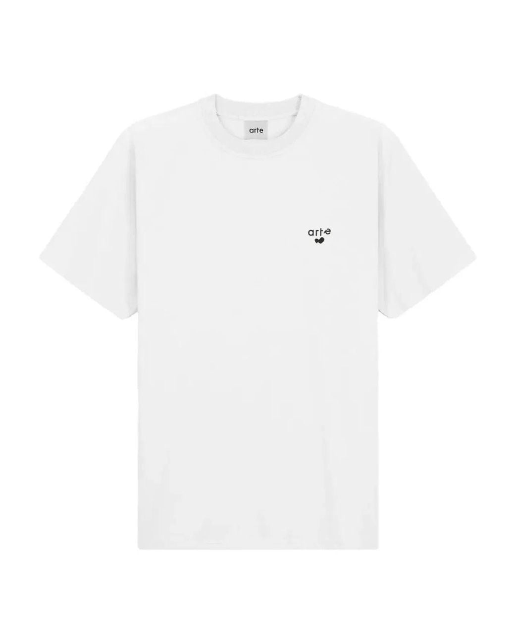 Arte' White "Heart" Logo T-Shirt for men