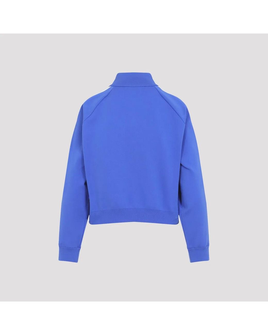 Miu Miu Blue Technical Knit Zip Sweatshirt