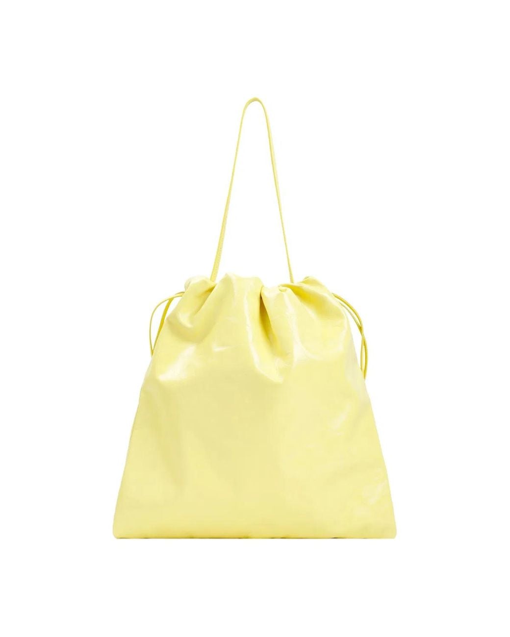Jil Sander Yellow Leather Bucket Bag