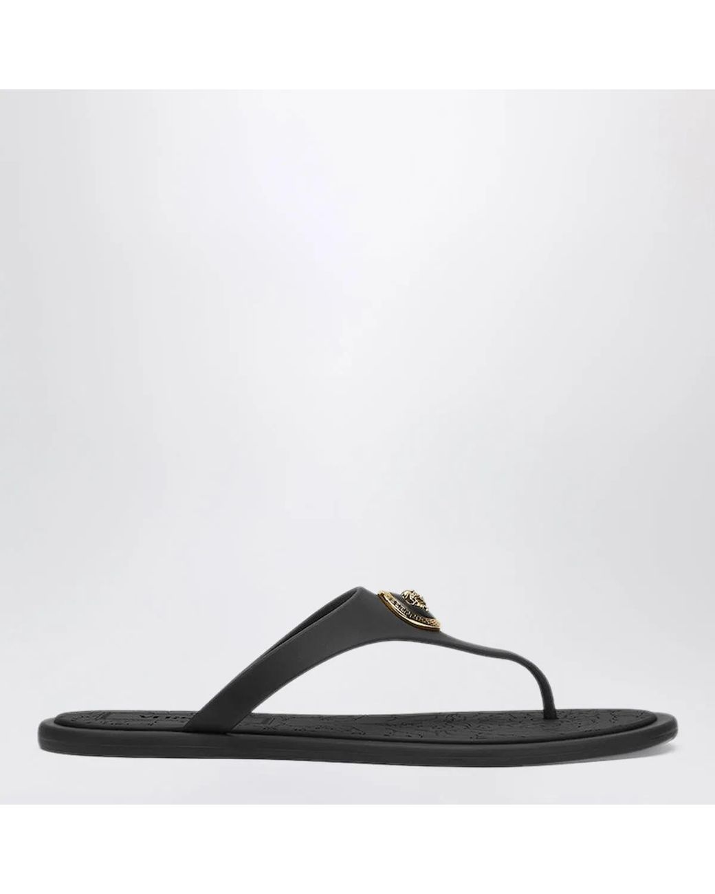 Versace Black Alia Rubber Sandals