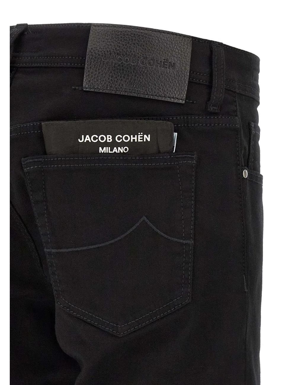 Jacob Cohen Black Bard Five-Pocket Jeans for men