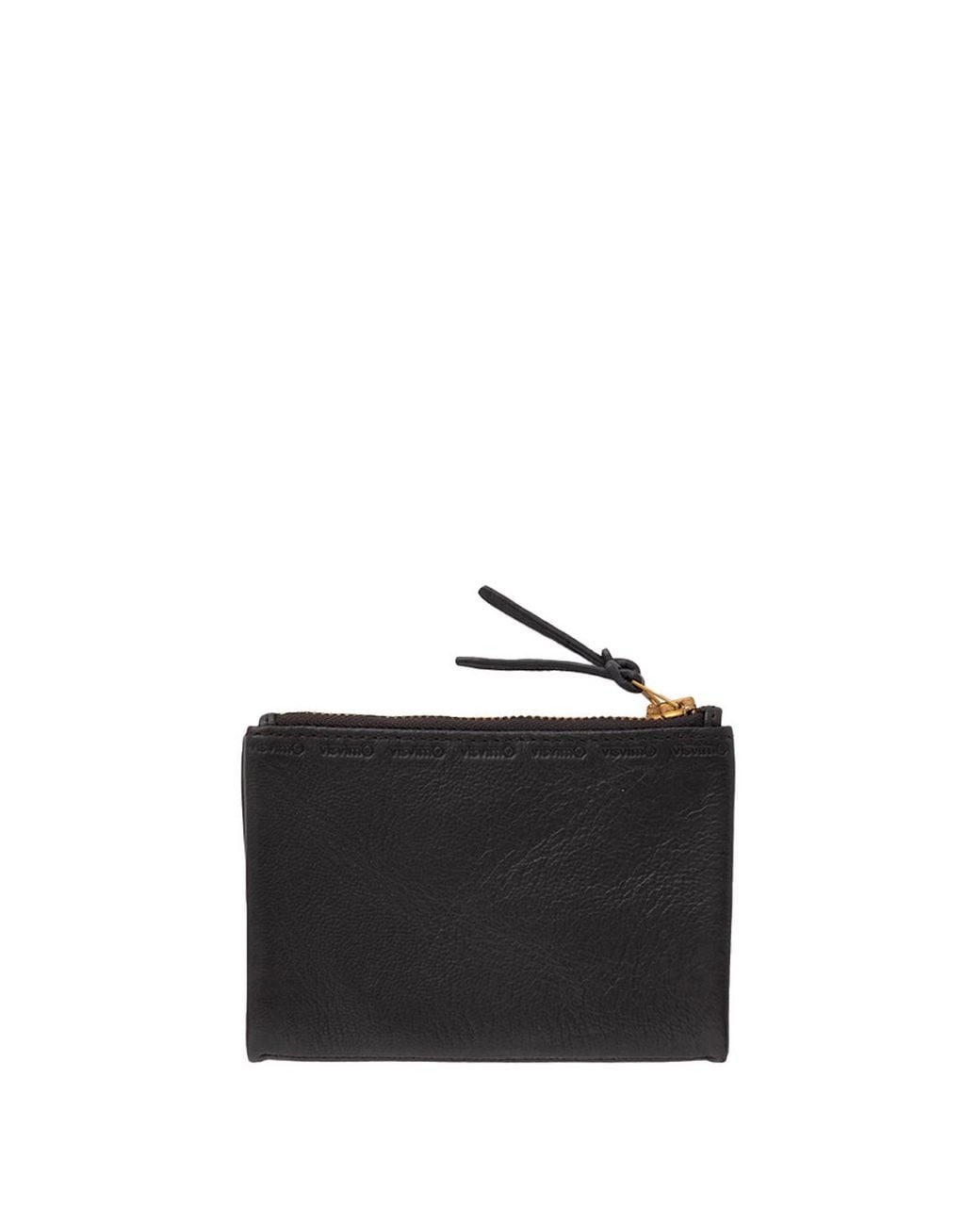 Visvim Black Portafoglio Pieghevole Con Zip for men