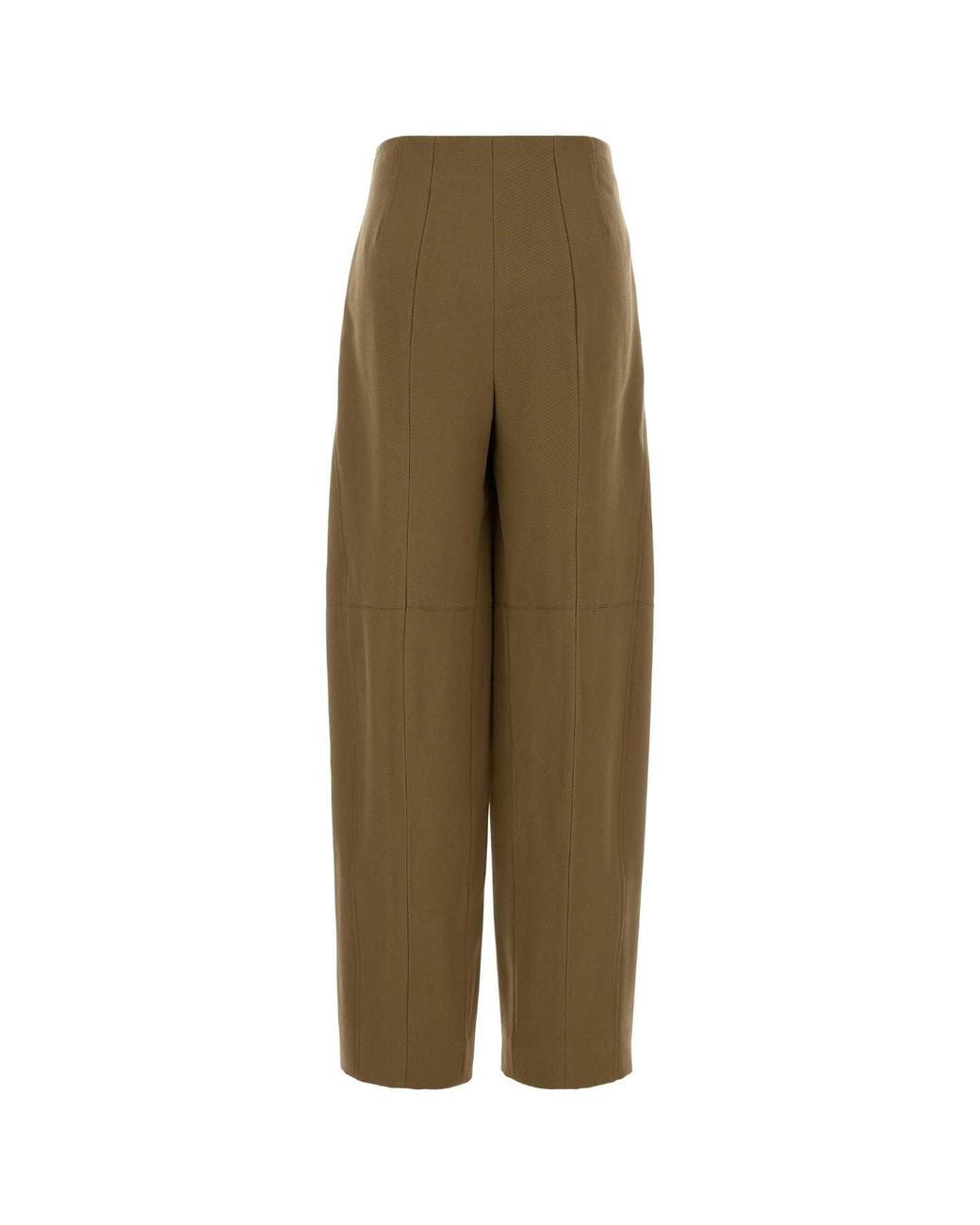 Victoria Beckham Green Stretch Polyester Blend Pant