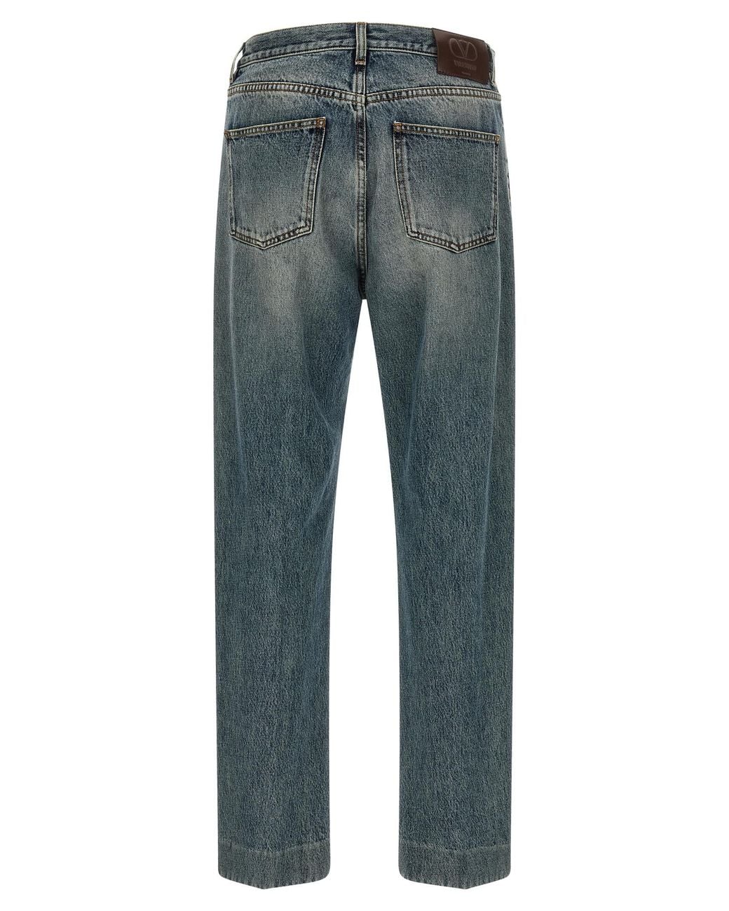 Valentino Garavani Blue Five-Pocket Jeans for men