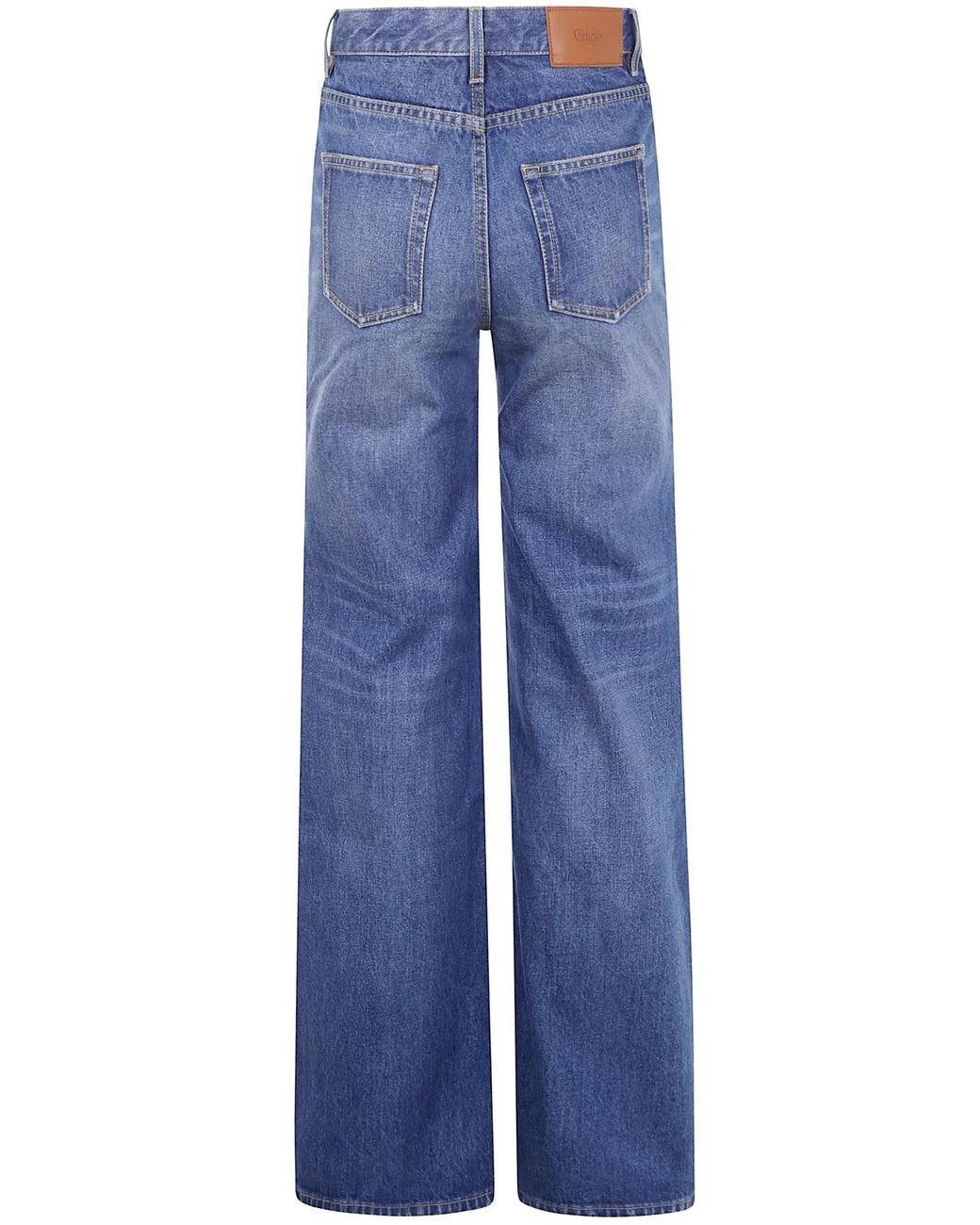 Chloé Blue High-Rise Flare Denim Pant