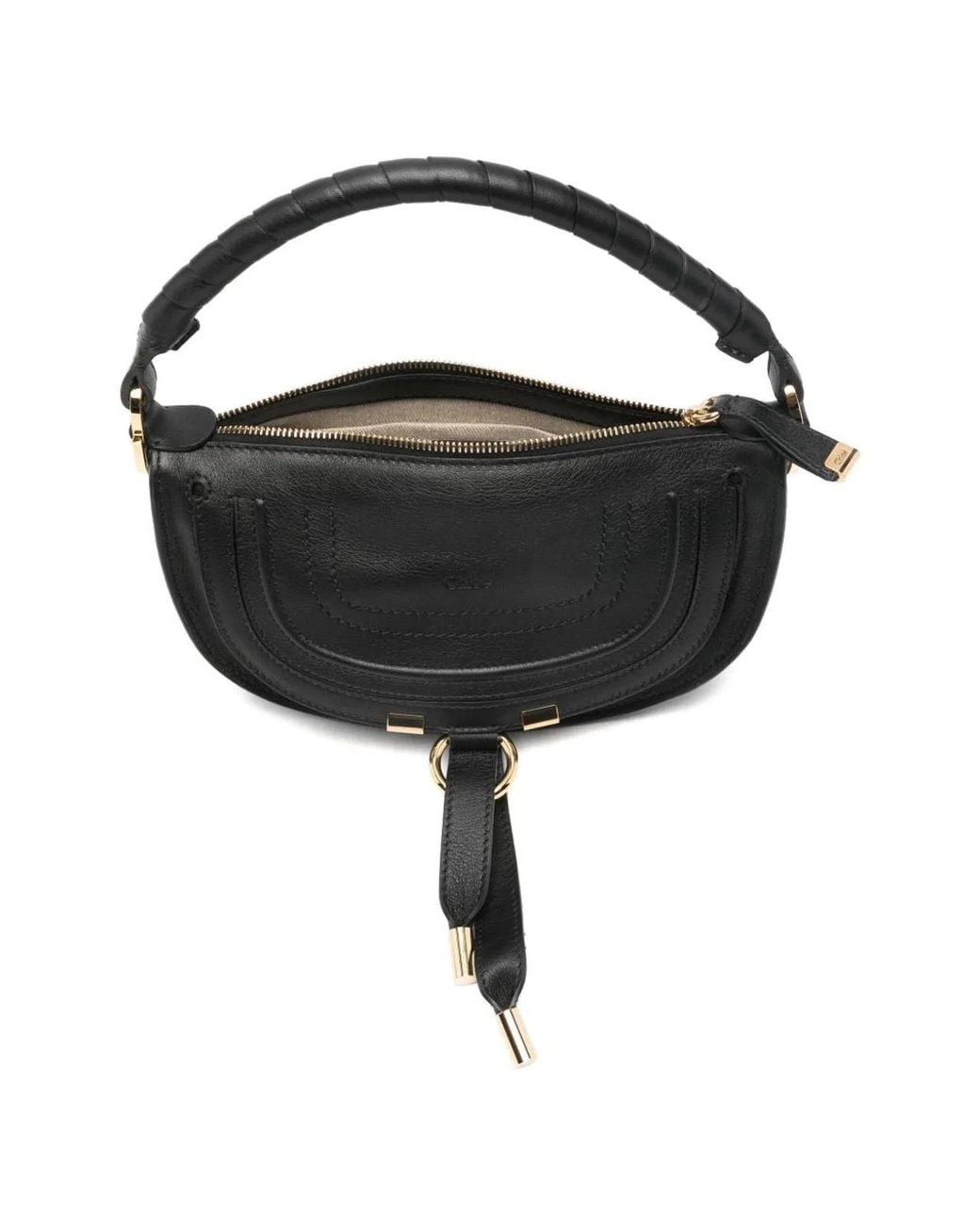 Chloé Black Marcie Leather Shoulder Bag