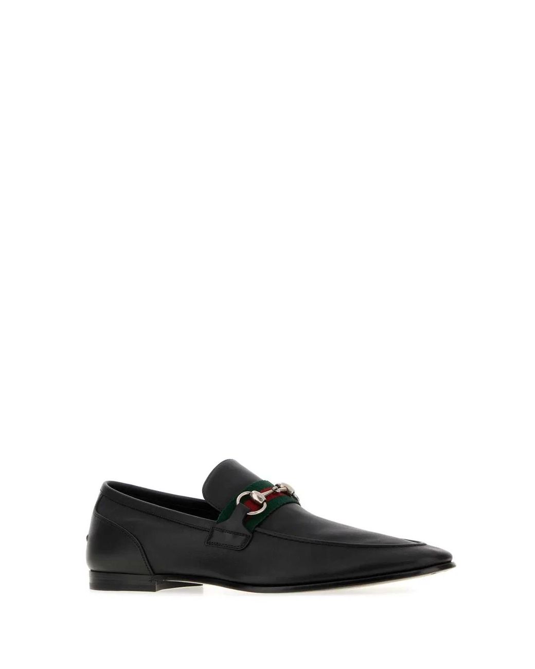 Gucci Black Leather Como Loafers for men