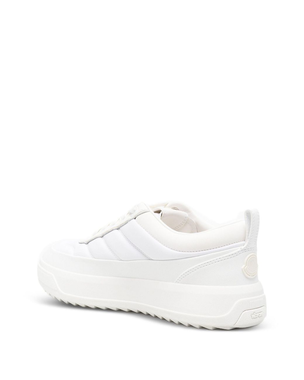 Moncler White Logo-Embossed Ridged-Sole Sneakers for men