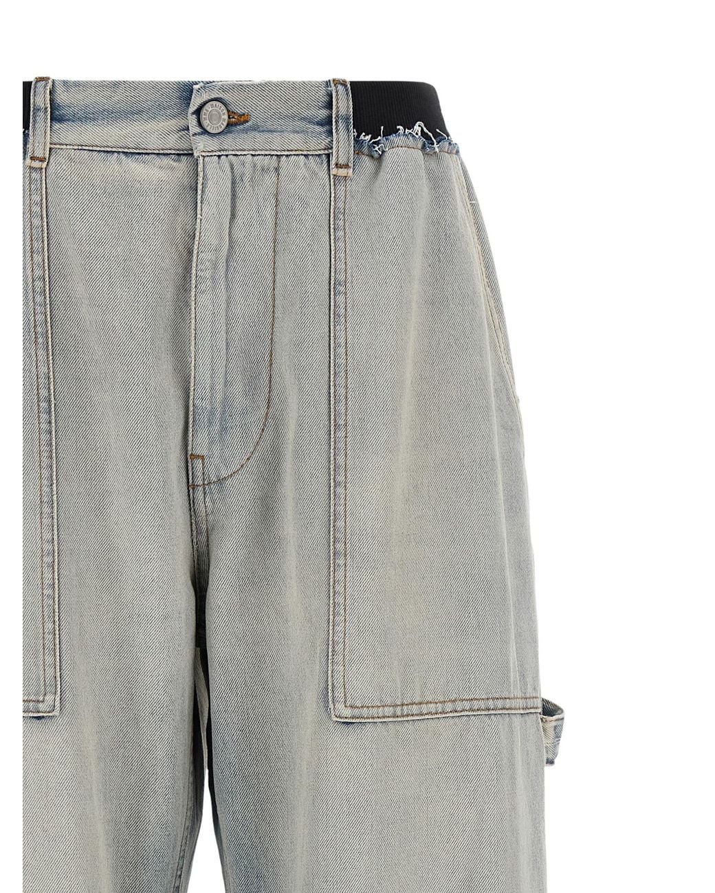 MM6 by Maison Margiela Gray Cotton Relaxed Fit Jeans
