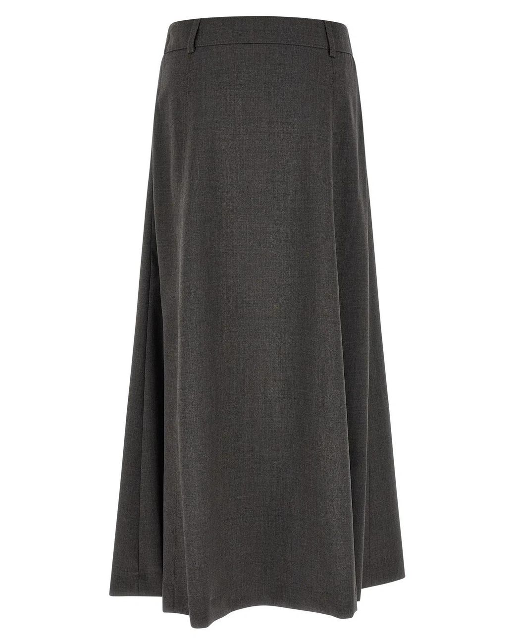 Peserico Gray Flared Skirt With Loops