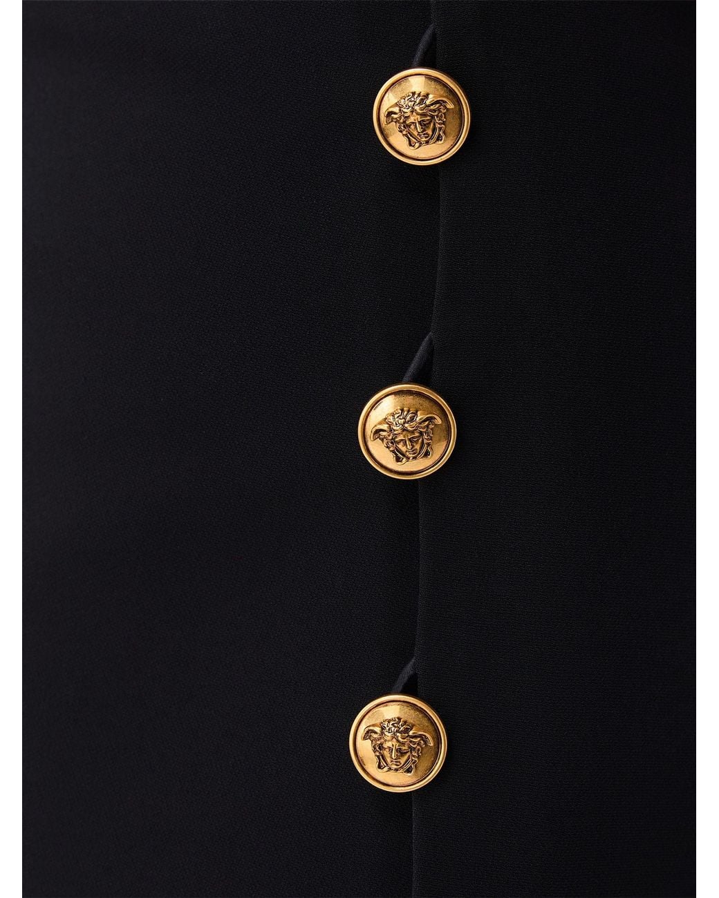 Versace Black Stretch Viscose Cady Mini Dress