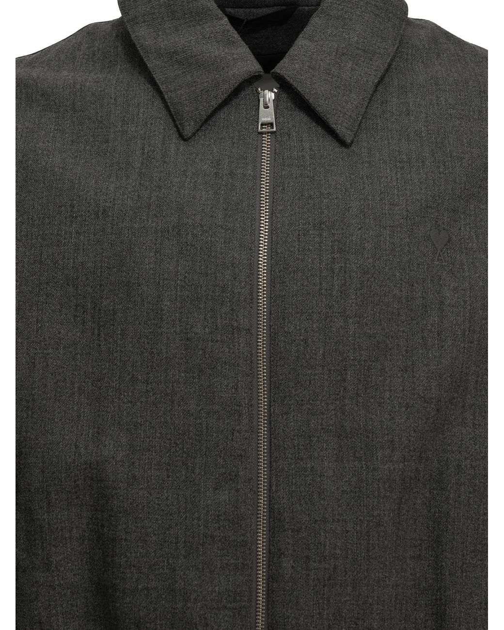 AMI Black Ami De Coeur Jacket for men
