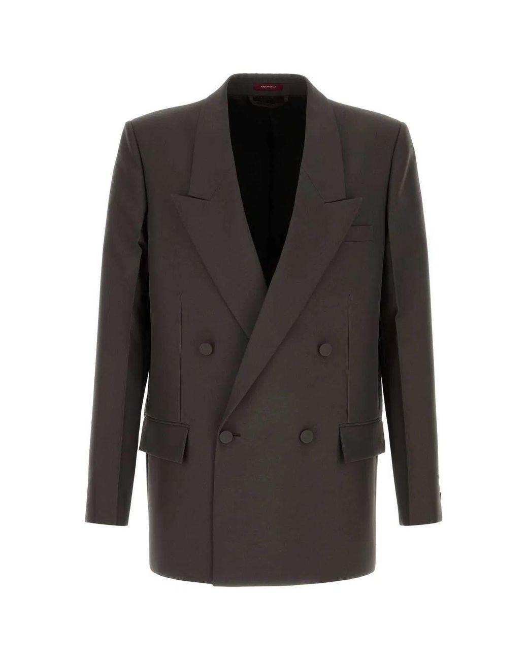 Gucci Black Double-Breasted Peak-Lapels Blazer for men