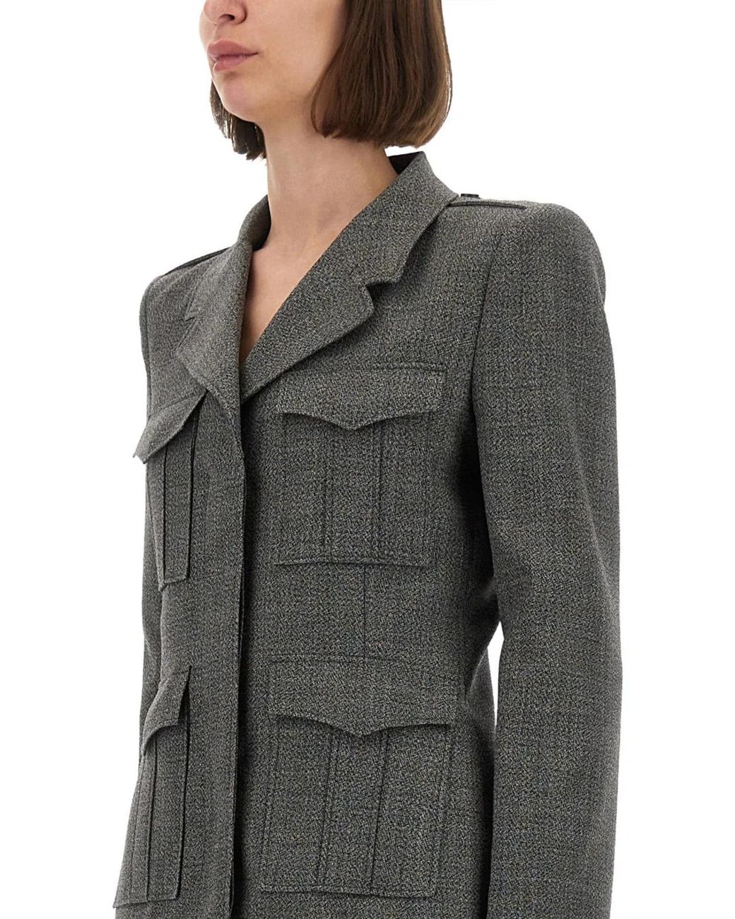 McQueen Gray Wool Jacket