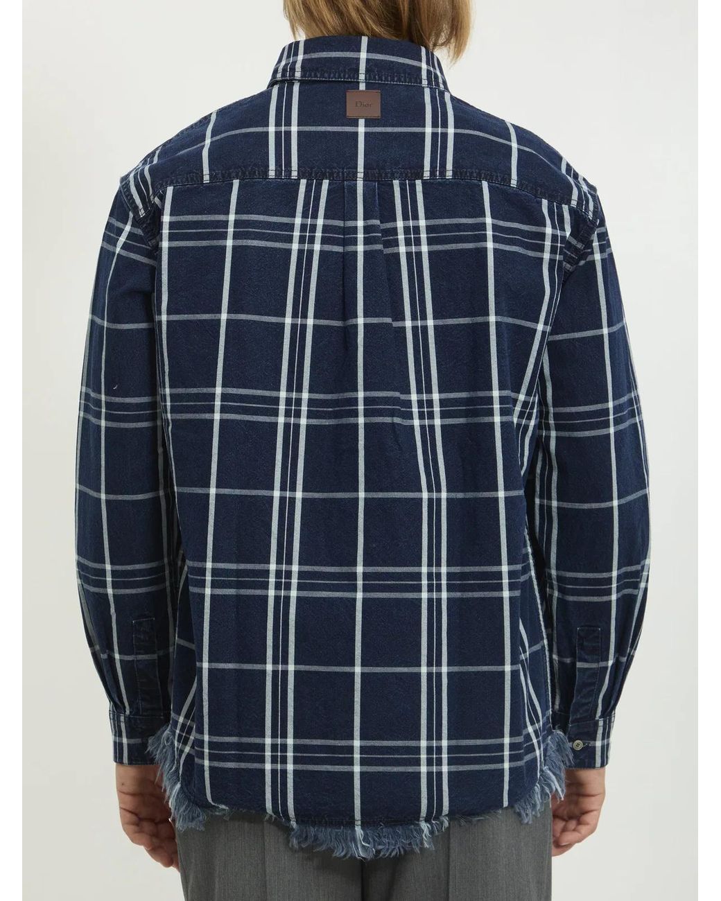 Dior Blue Checkered Shirt-Jacket for men