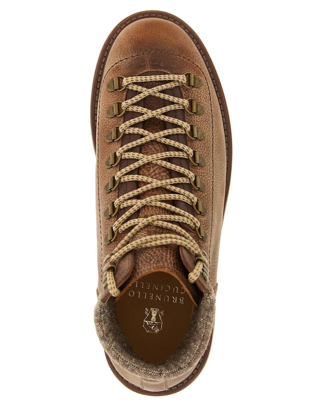 Brunello Cucinelli Brown 'Mountain Boot' Lace-Up Ankle Boots for men