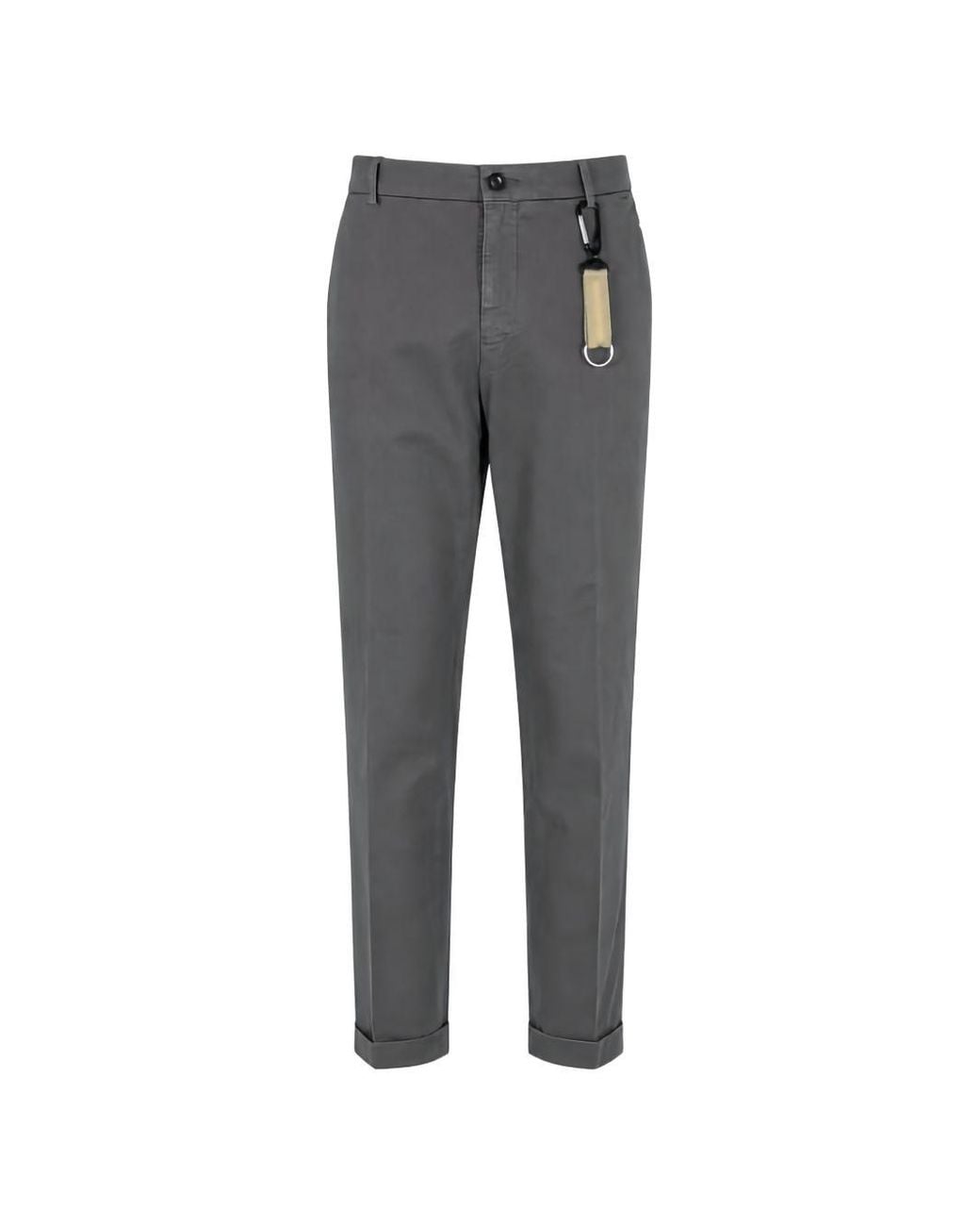 Manuel Ritz Gray Cotton Elastane Trousers for men