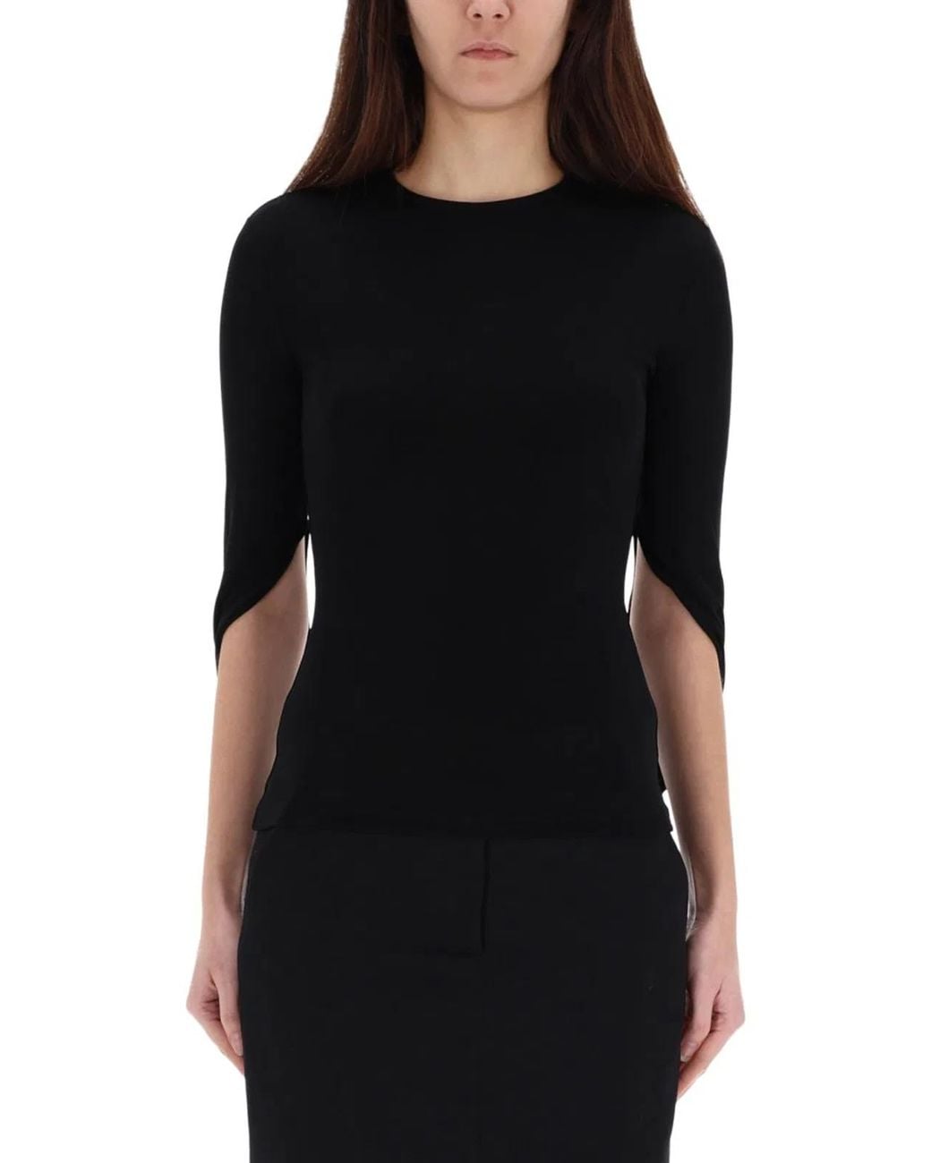 Alexander Wang Black Draped Back Top