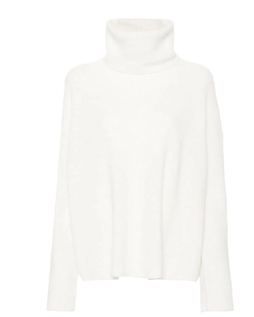 Fabiana Filippi Natural Chic Boxy Cropped Turtleneck Sweater