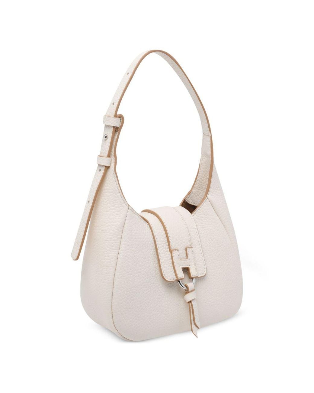 Hogan White Mini Leather Hobo Bag