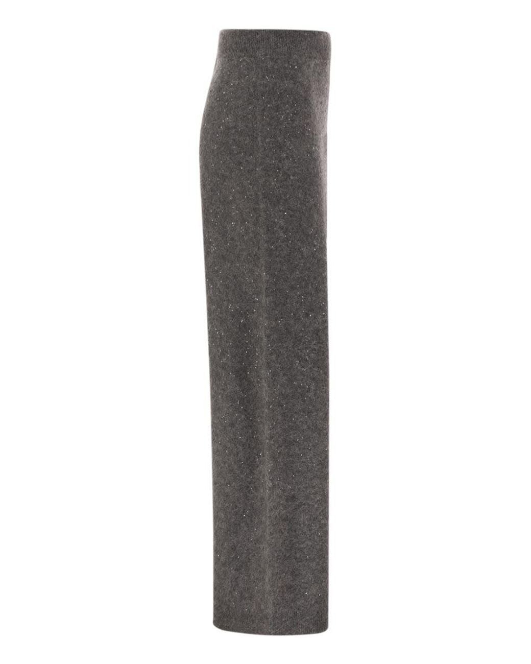 Fabiana Filippi Gray Knitted Trousers