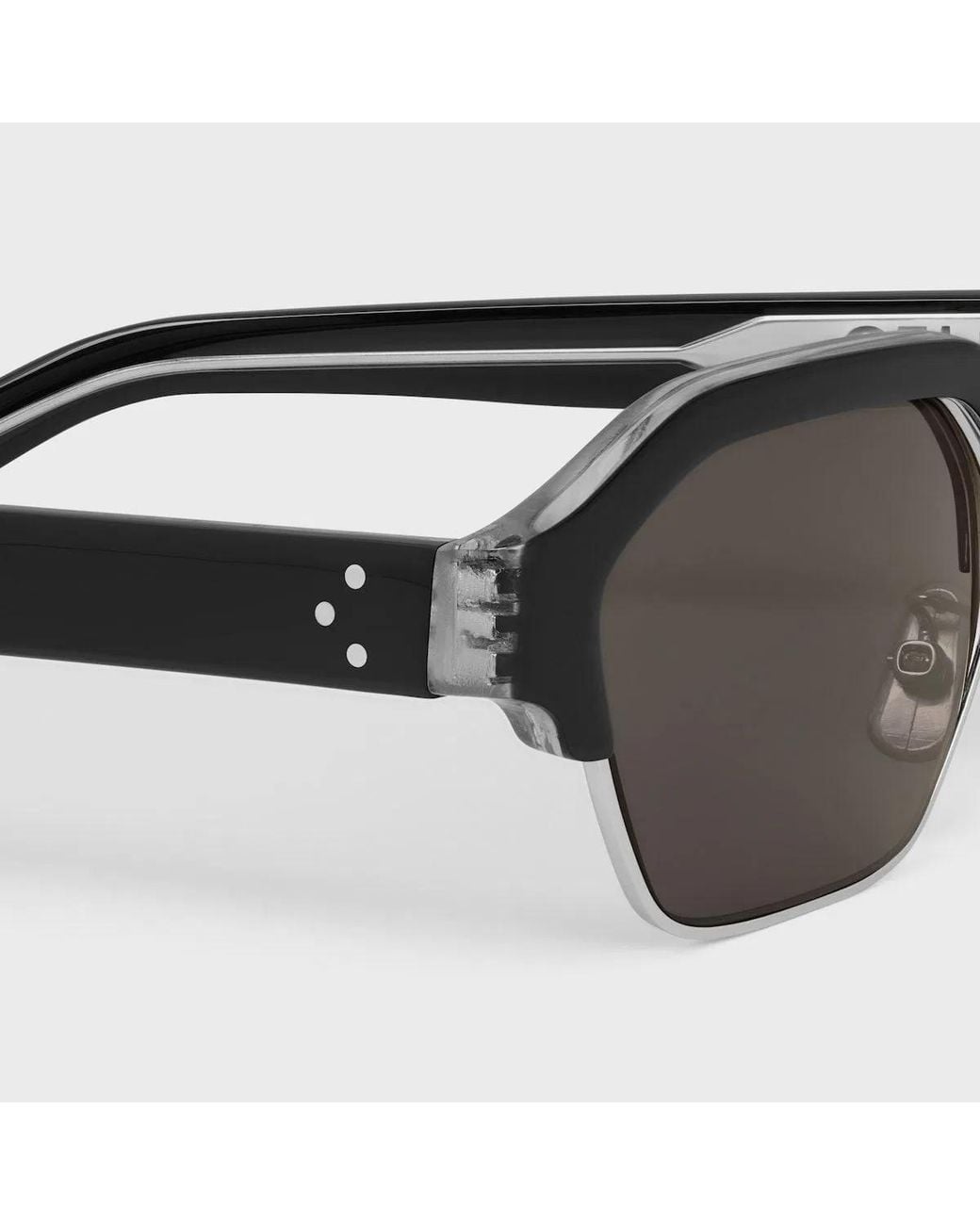 Céline Black Haka Geometric-Frame Sunglasses