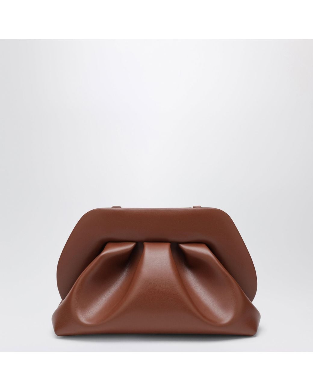 THEMOIRÈ Brown Bios Tortoiseshell Calfskin Clutch Bag