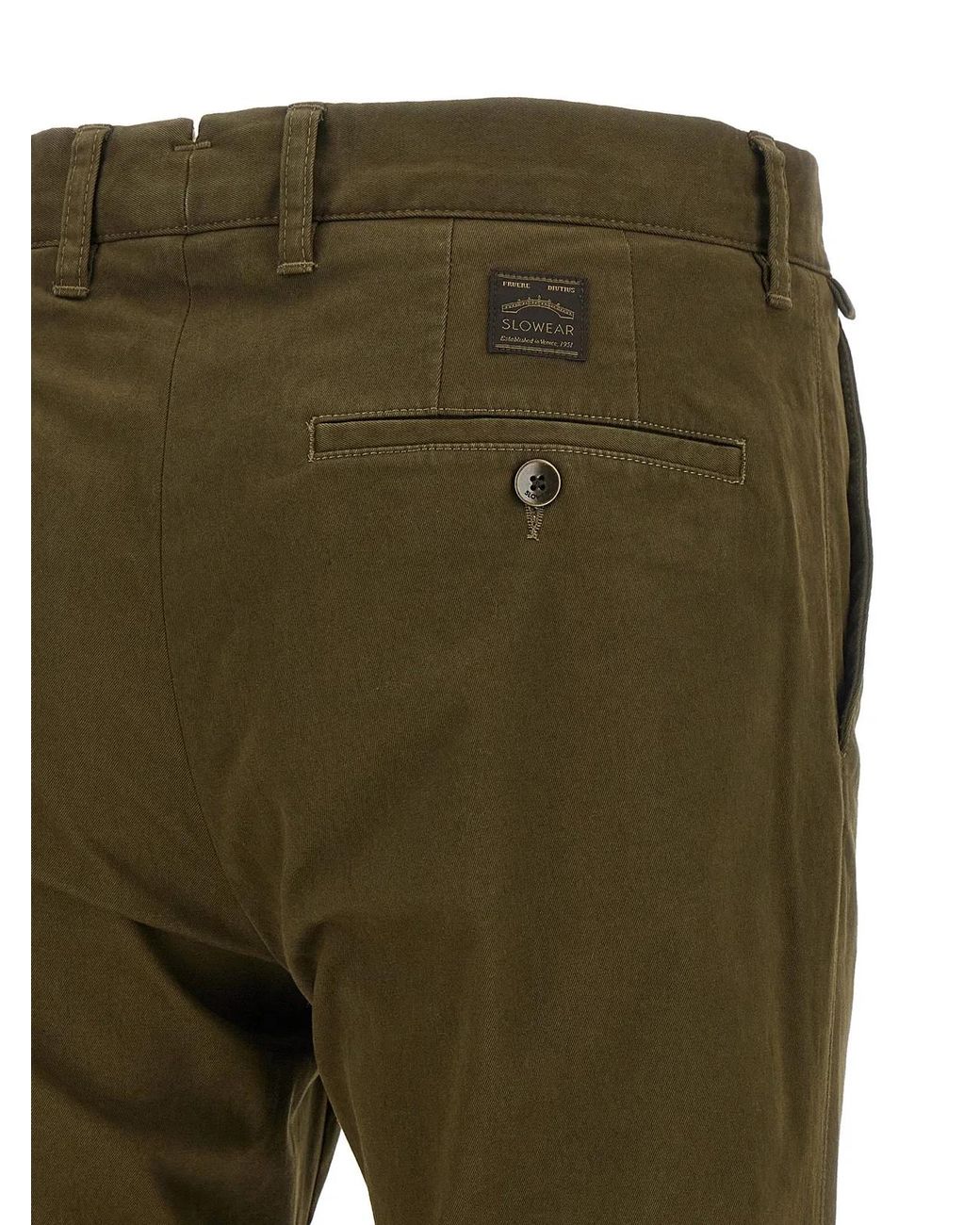 Incotex Green Cotton Trousers for men