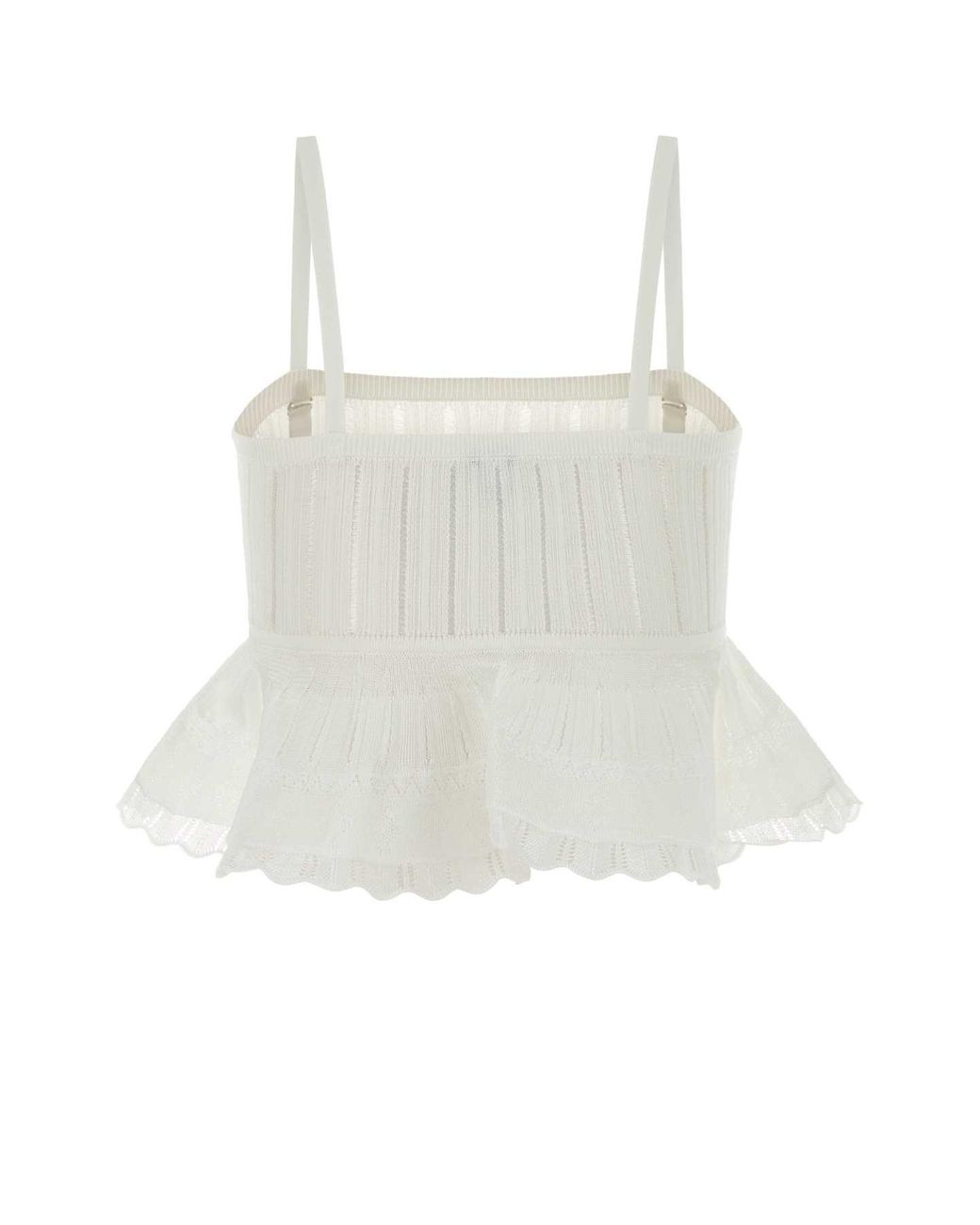 Alaïa White Crinoline Top