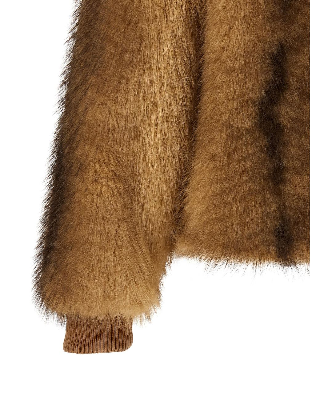 Nude Brown Eco-Fur Long Hair