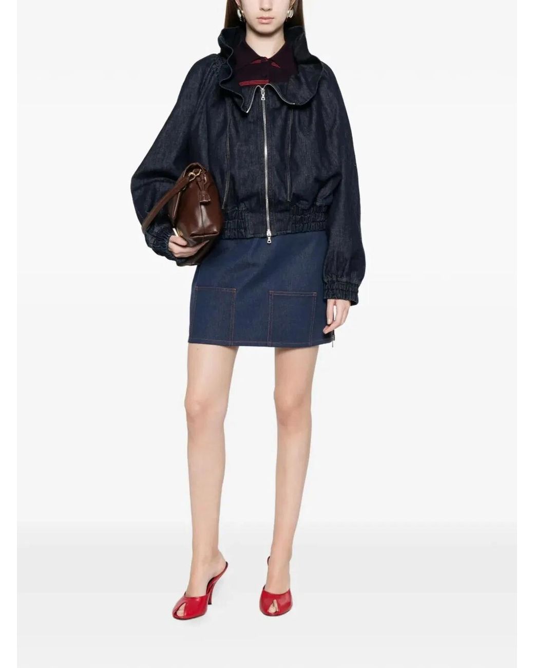 Fendi Blue Gonna Ff Reverse Den