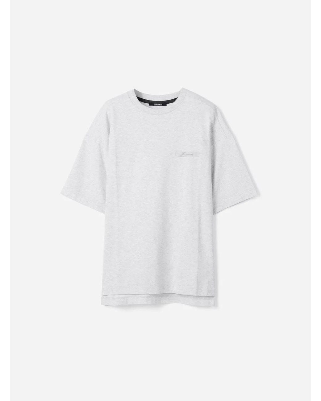 Jacquemus White Ribbon-Trim Graphic T-Shirt for men