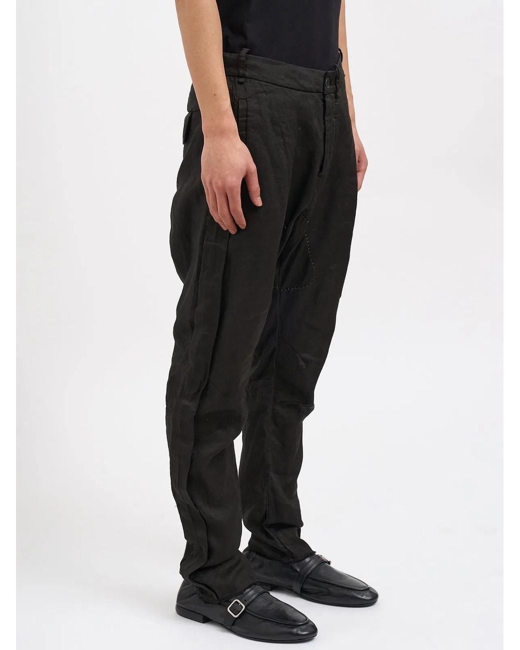 Masnada Black Baggy Copper Pants for men