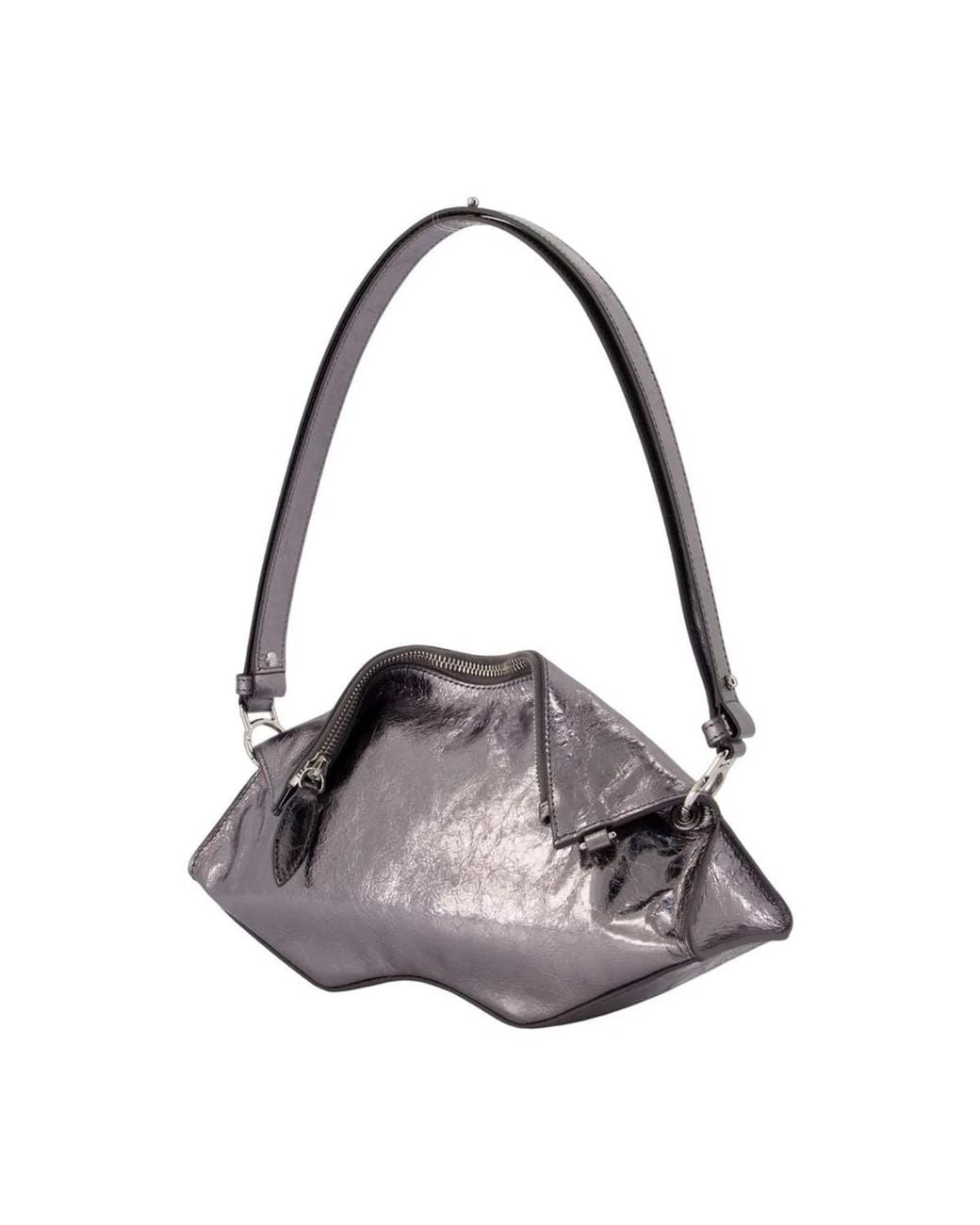 McQueen Gray Manta Clutch