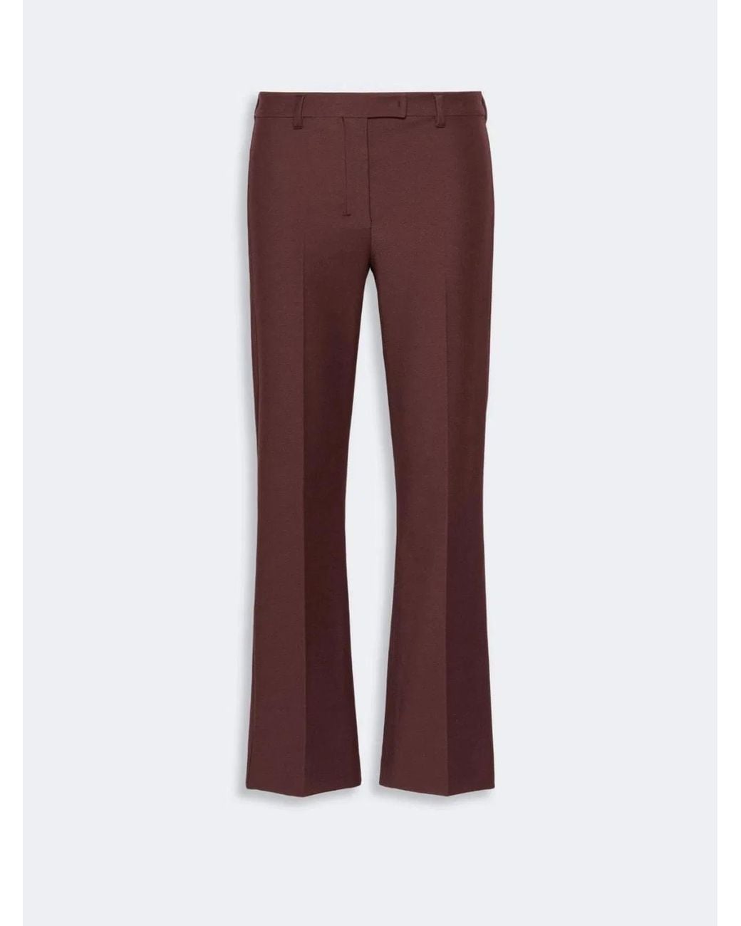 Max Mara Purple Stretch Cotton-Blend Trousers