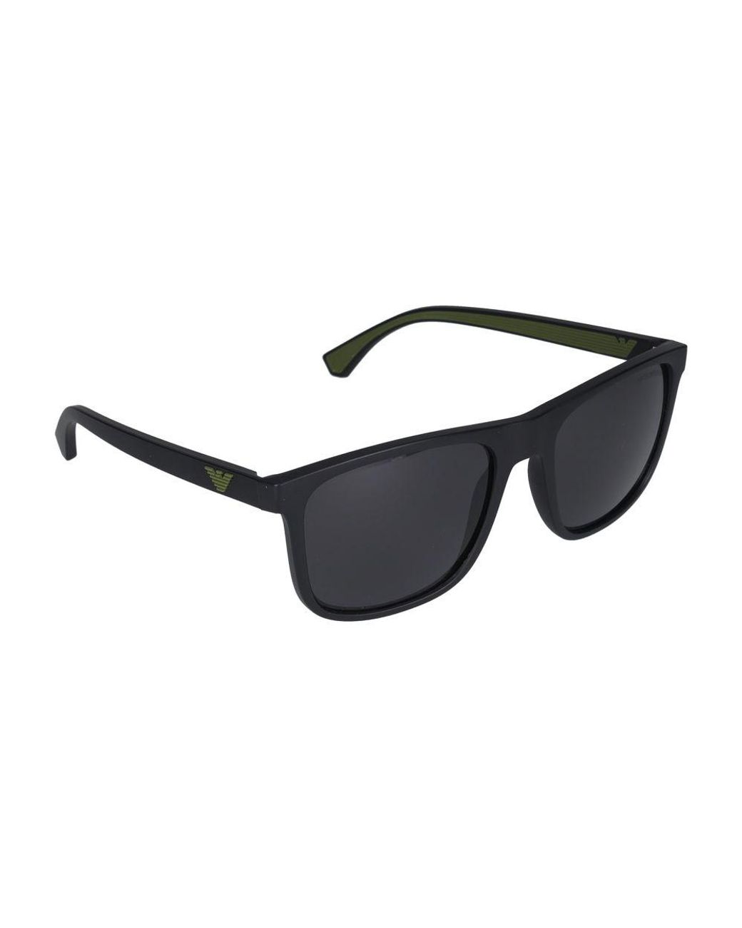 Emporio Armani Black Matte Injected Sunglasses for men