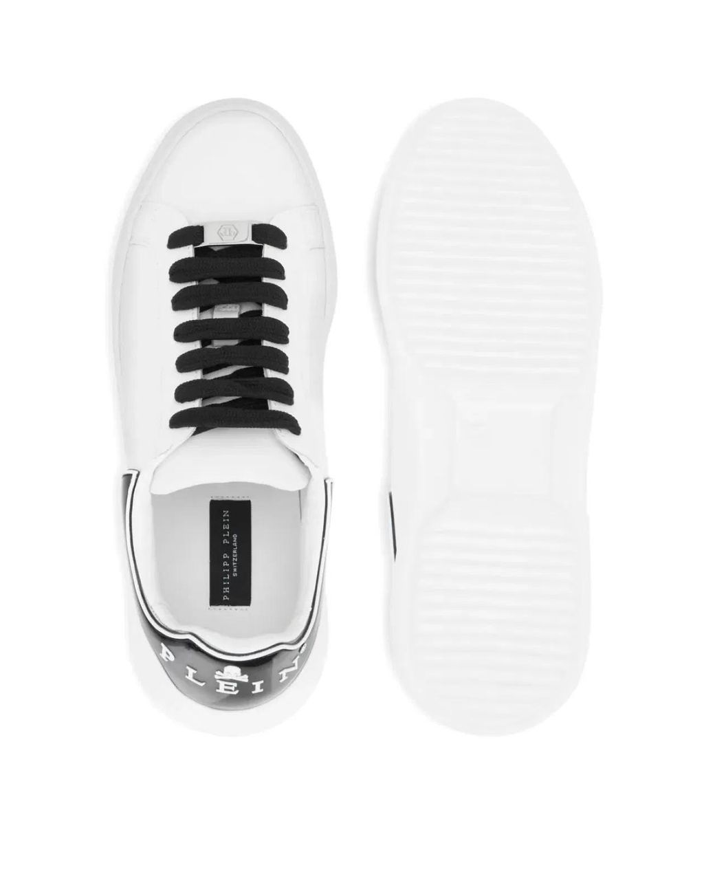 Philipp Plein White Big Bang Runner Logo Sneakers for men