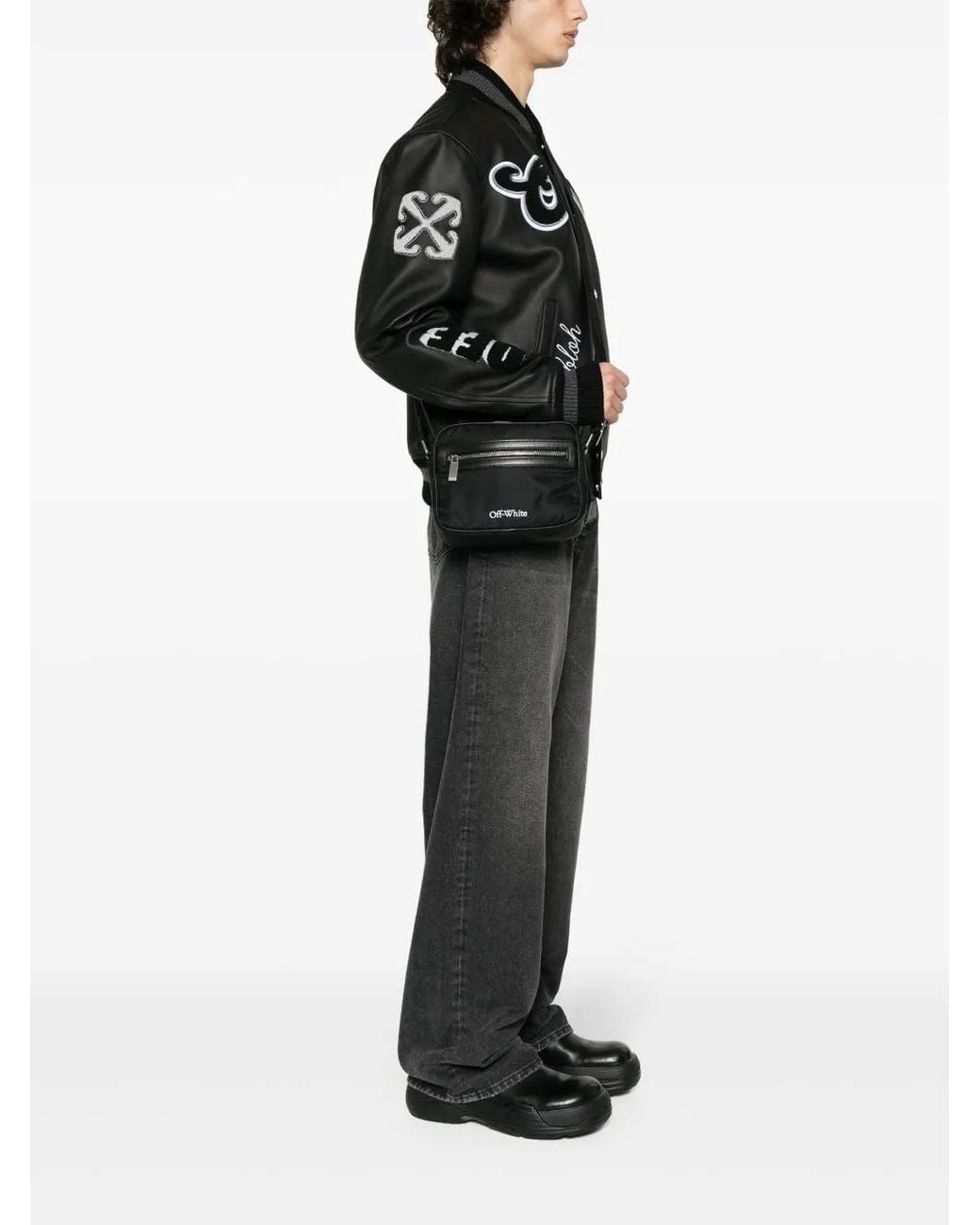 Off-White c/o Virgil Abloh Black Core Camera Mini Handbag for men