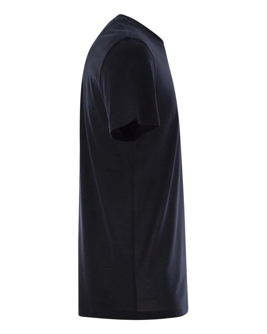 PT01 Black Silk And Cotton T-Shirt for men