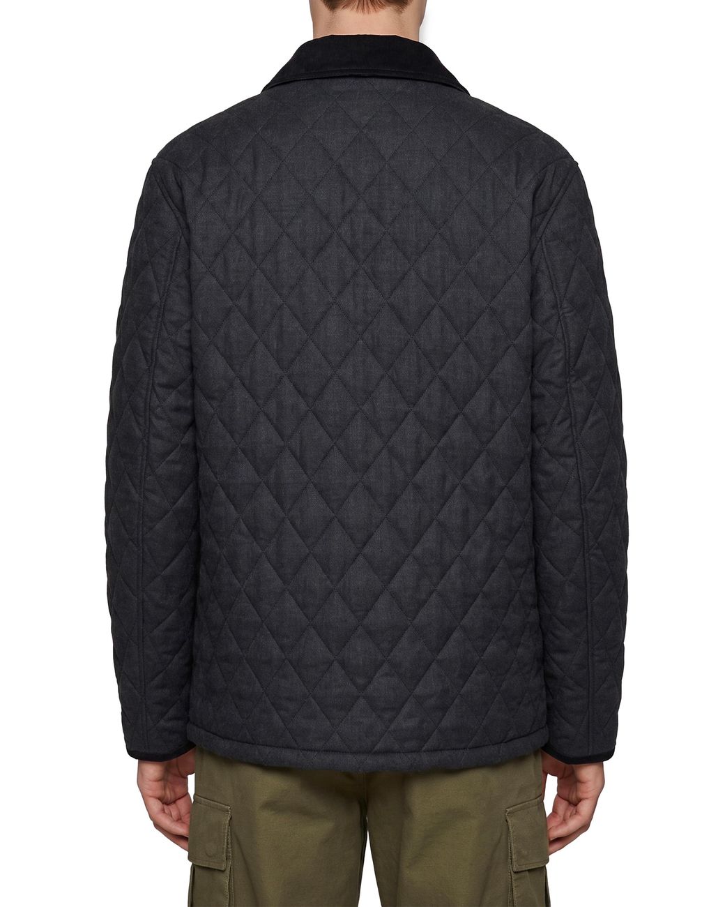 Burberry Black Haddington Diamond Quilted Jacket for men