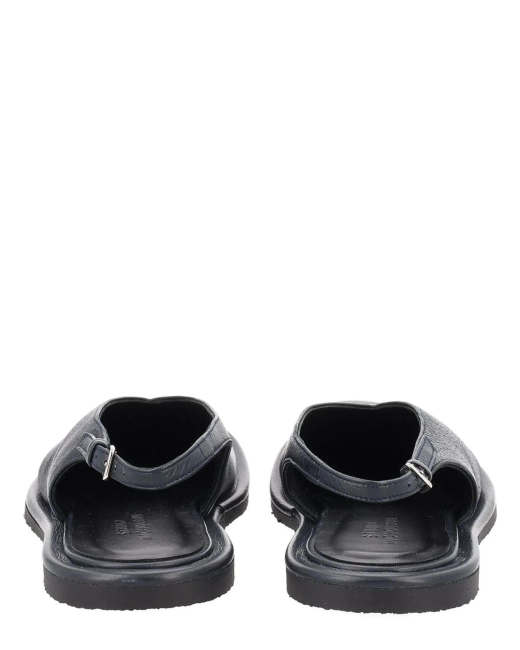 Studio Nicholson Gray Deerskin Micro Rubber Flats