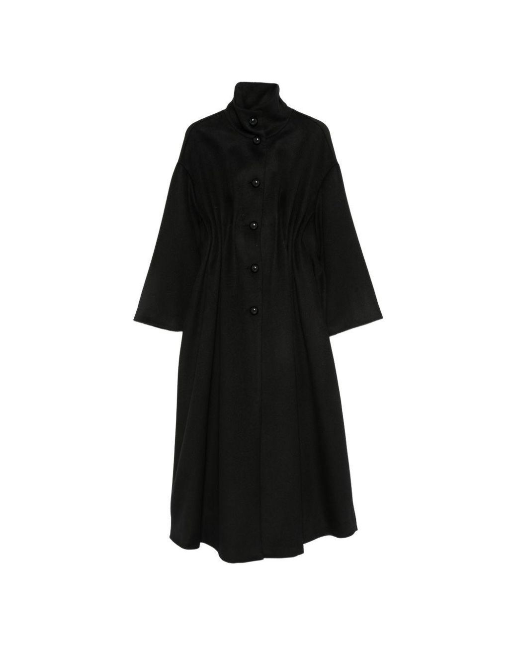 Emporio Armani Black Wool And Cashmere Coat